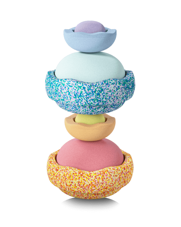 Stapelstein® Summer Rainbow Set pastel Rendering